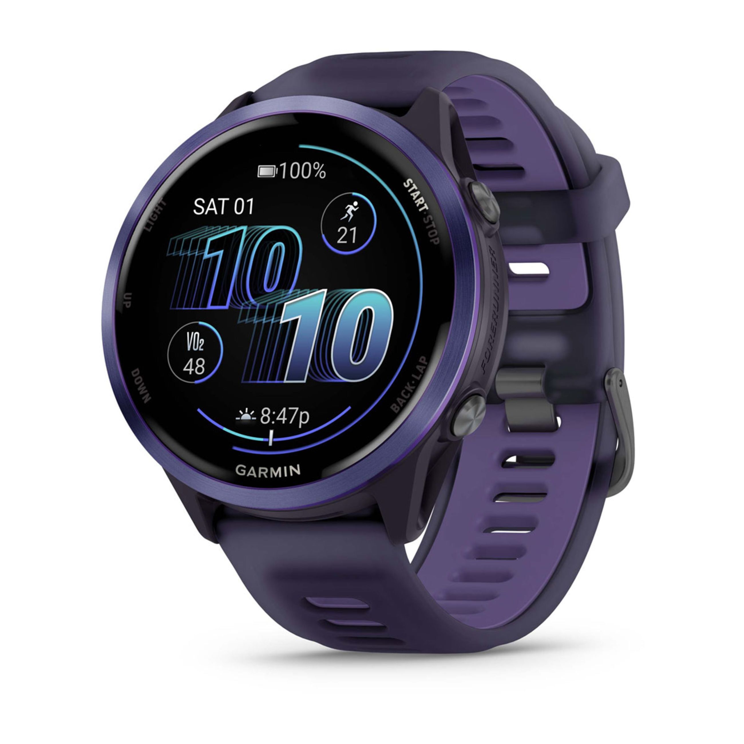 Forerunner 570 - 42Mm - Indigo Aluminum With Translucent Imperial Purple/Indigo Band