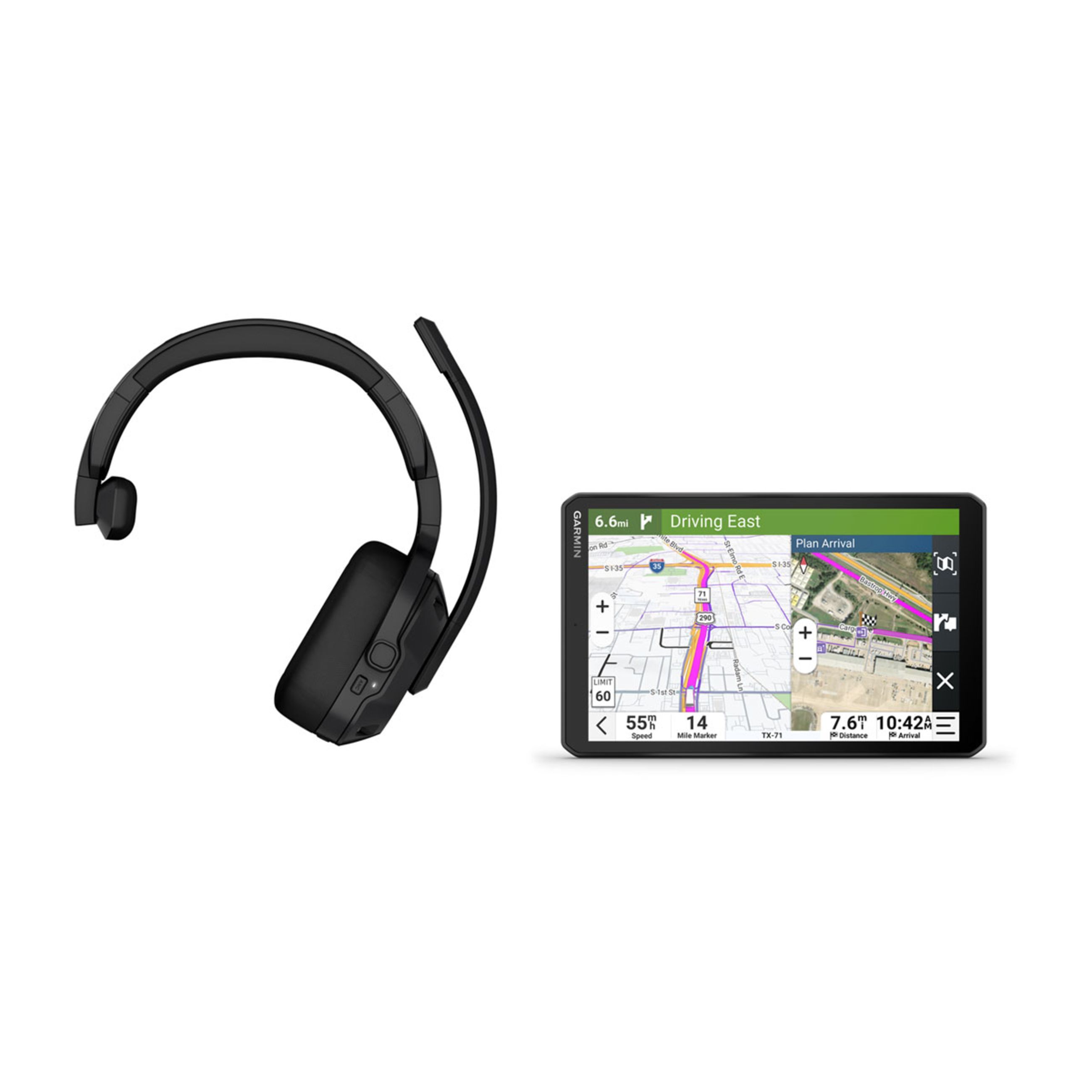 DēZl Otr720 - 8" Gps Truck Navigator With DēZl Headset 110