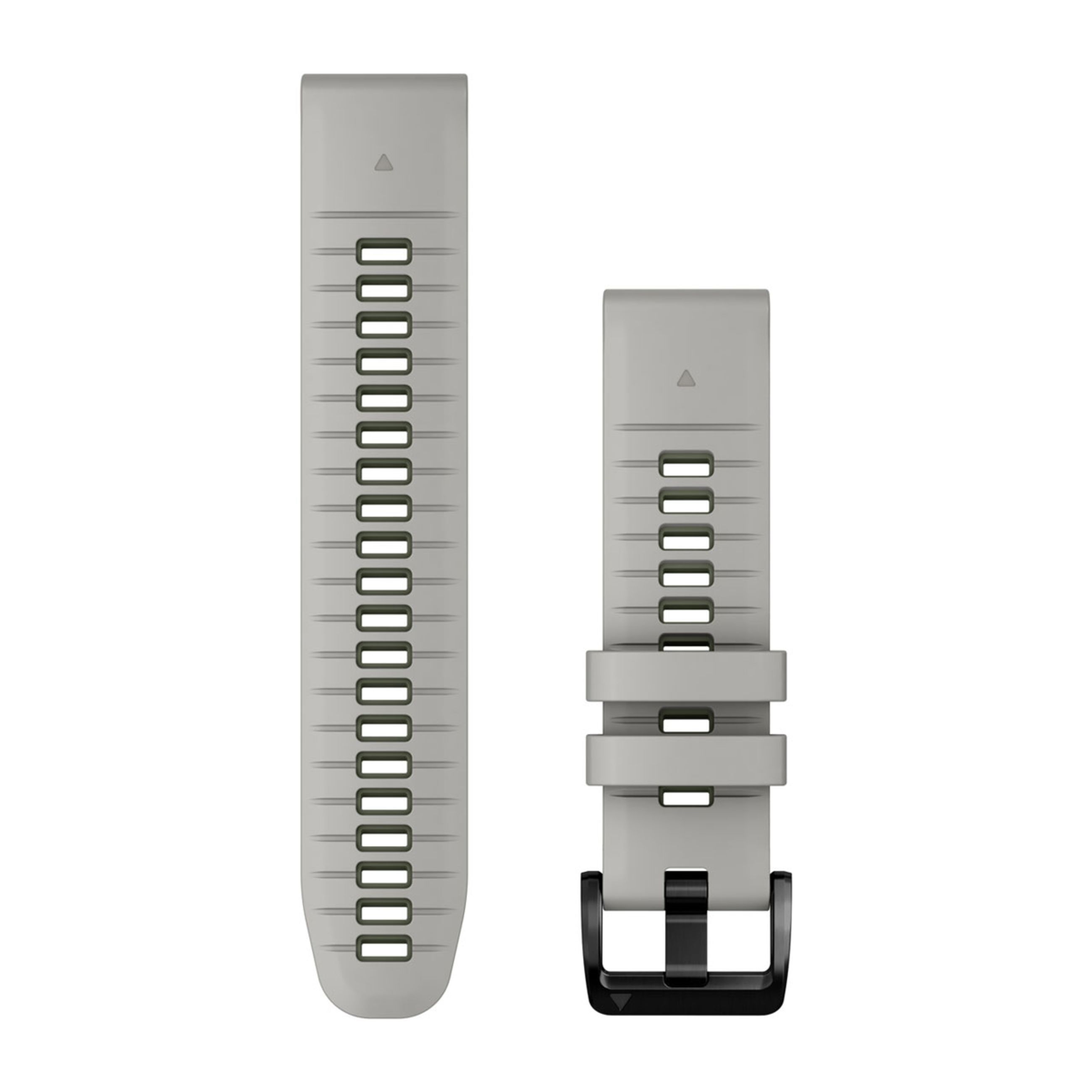 Quickfit 22 Watch Straps - Fog Gray/Moss Silicone