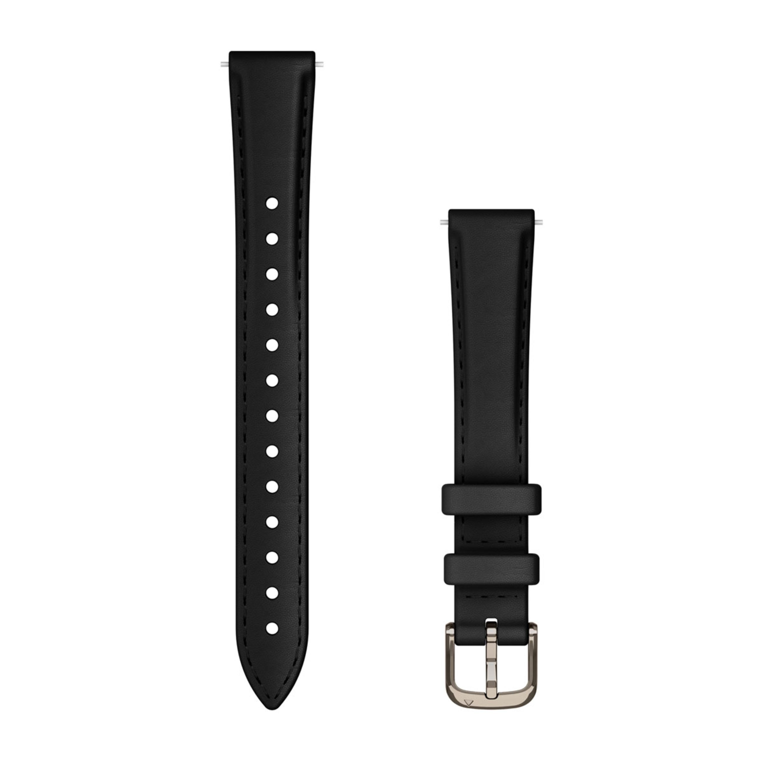 Lily 2 Bands - Black Leather With Cream Gold Hardware