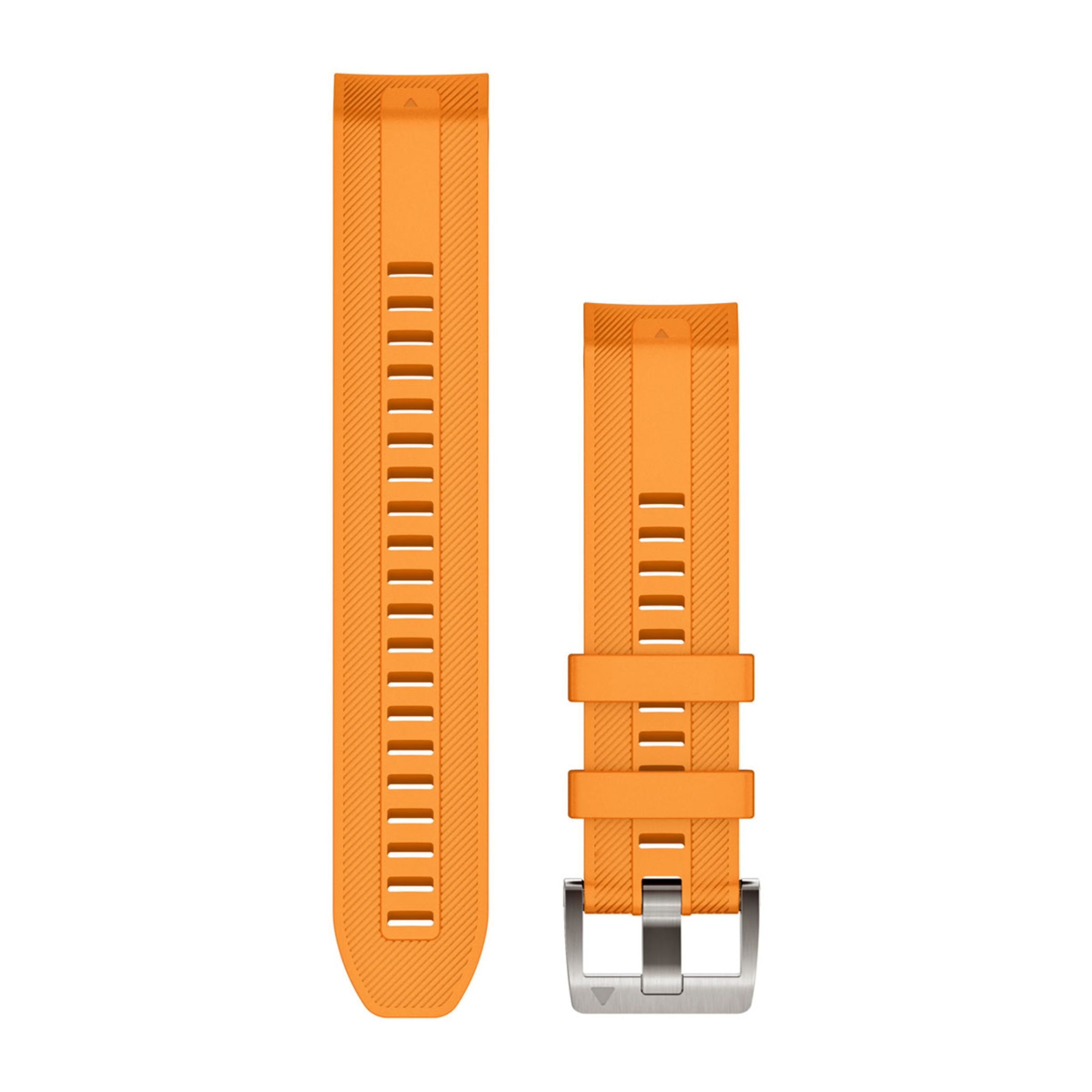 Quickfit 22 Watch Straps - Spark Orange Silicone Strap