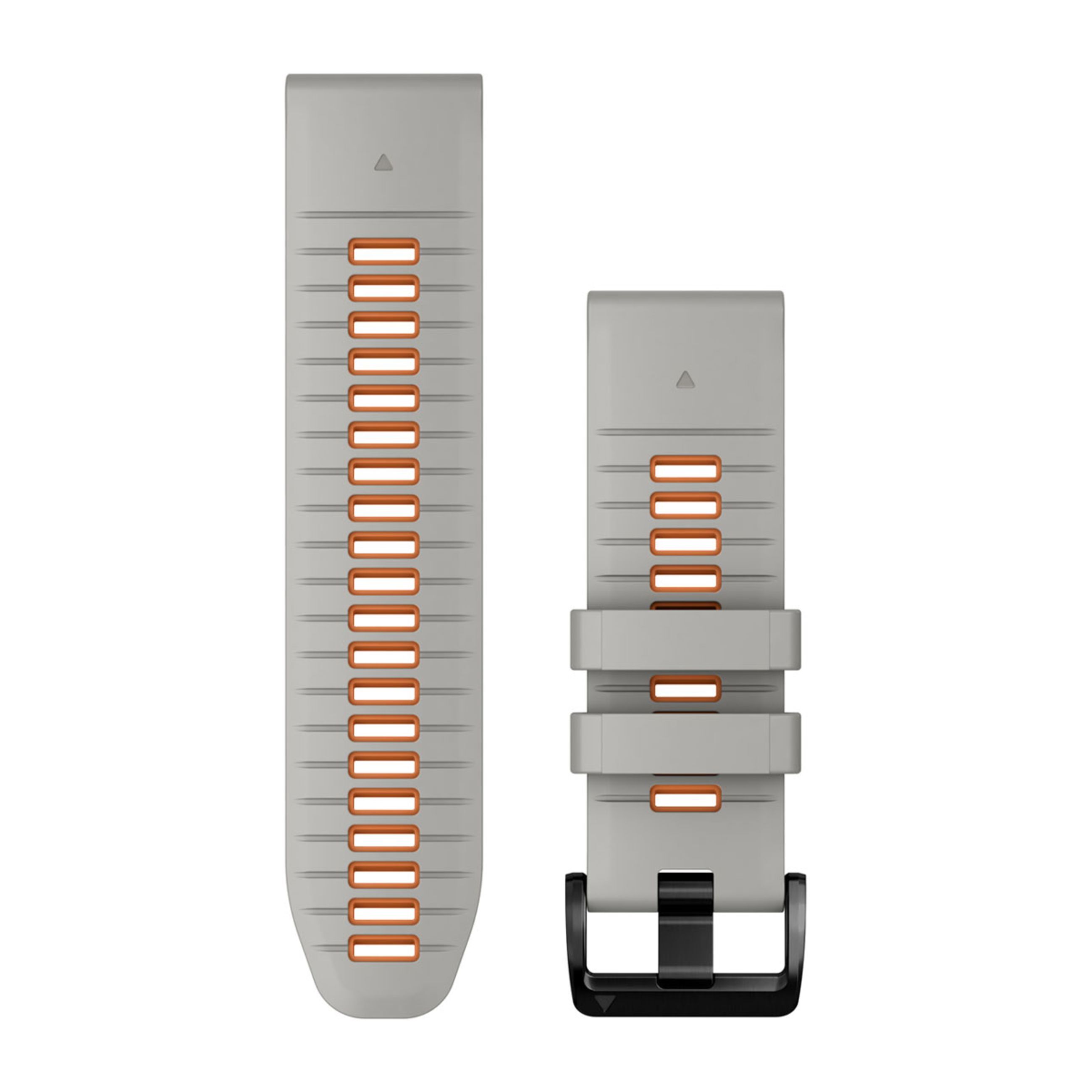 Quickfit 26 Watch Bands - Fog Gray/Ember Orange Silicone