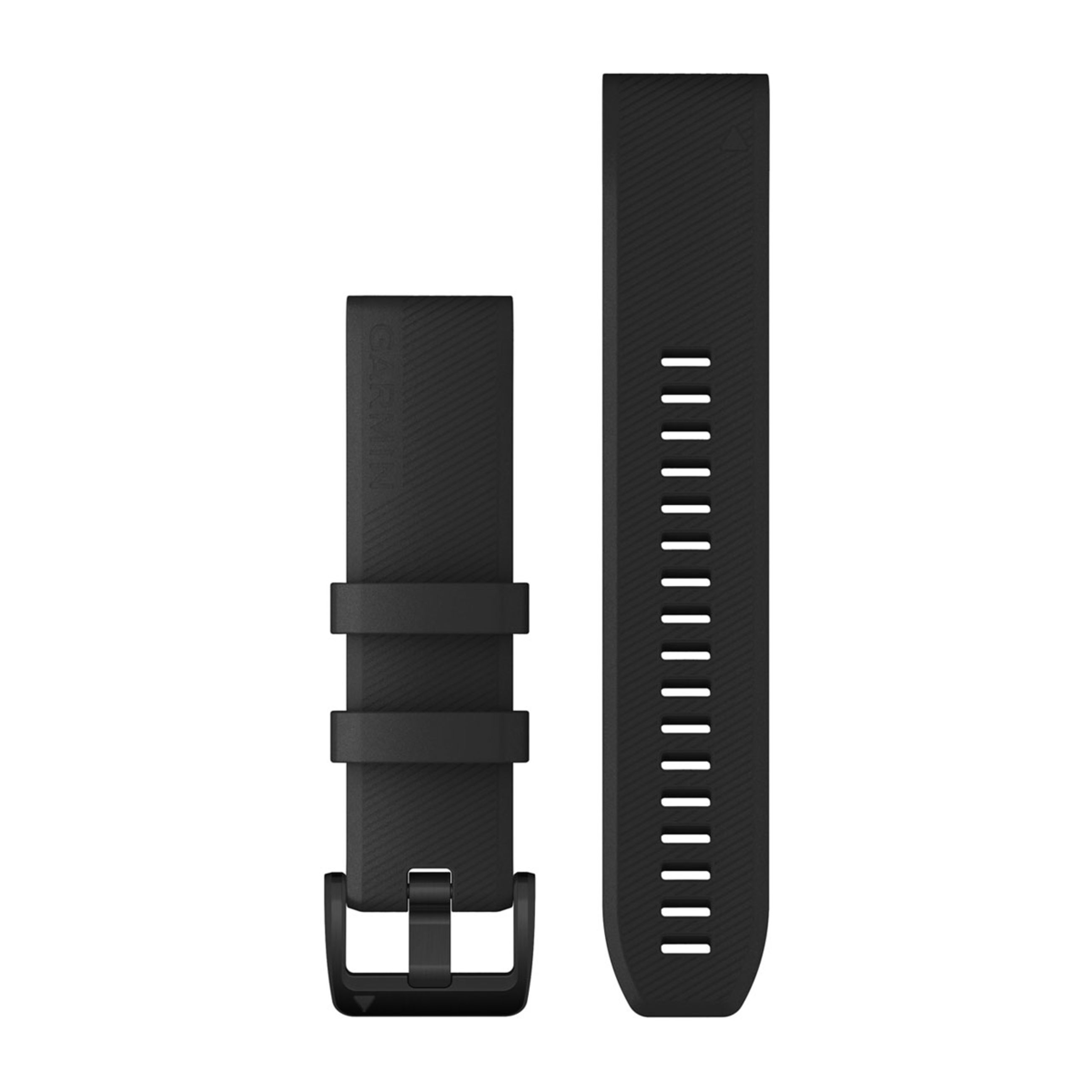 Quickfit 22 Watch Straps - Black With Black Stainless Steel Hardware