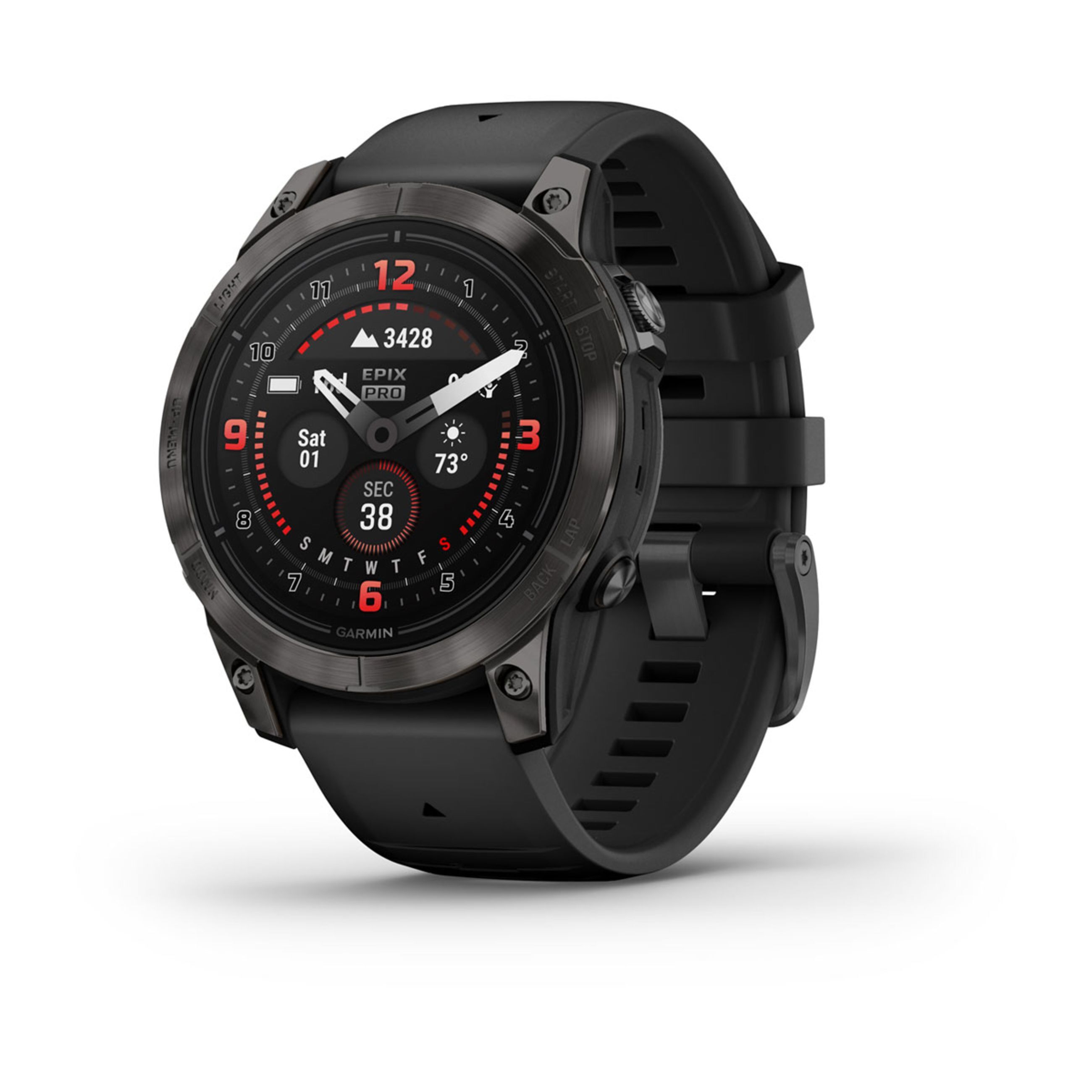 Epix Pro (Gen 2) – Sapphire Edition | 47 Mm - Carbon Gray Dlc Titanium With Black Band