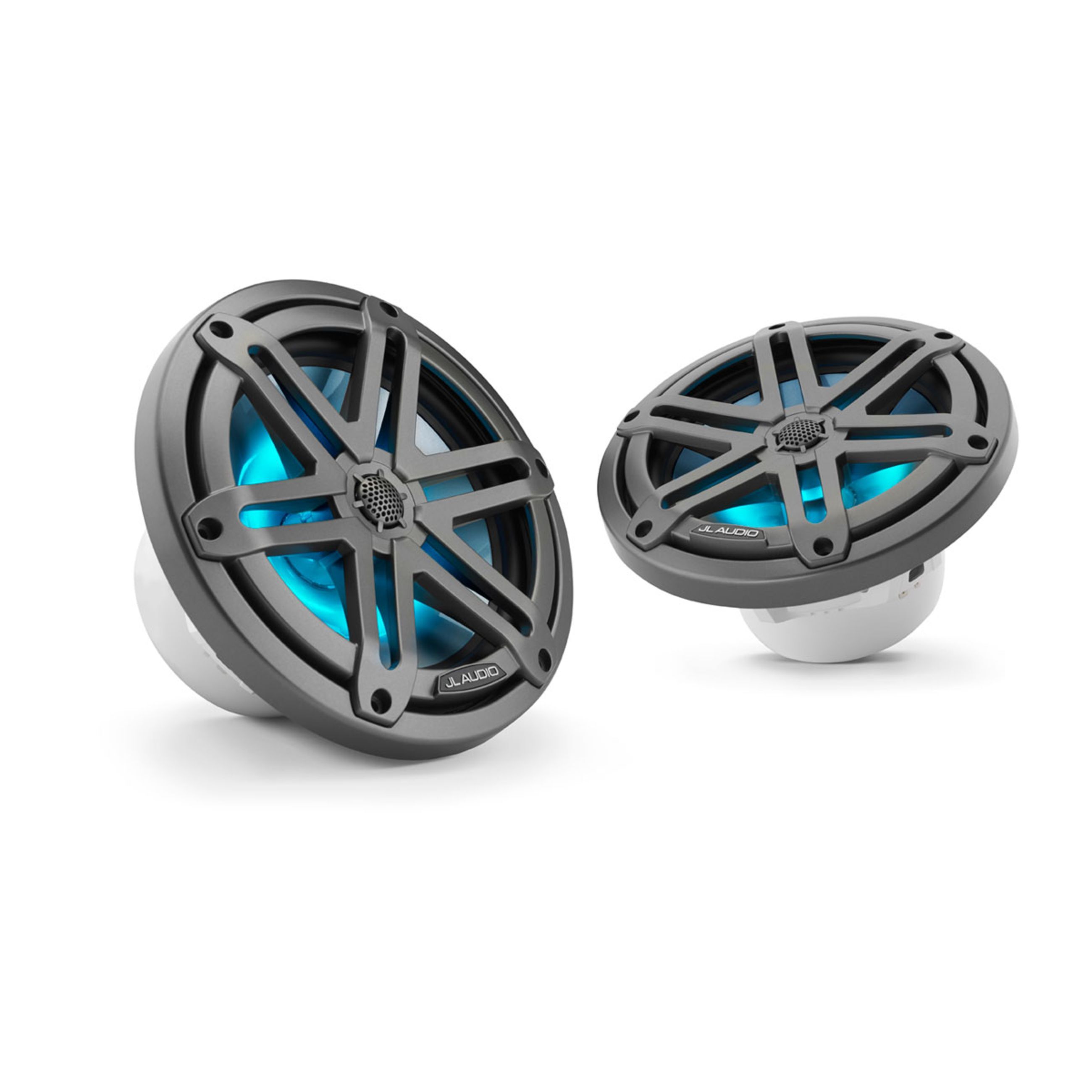 Jl Audio M3 Enclosed Tower Speakers - 7.7" With Led And Gray Sport Grille (M3-770X-S-Gm-I)